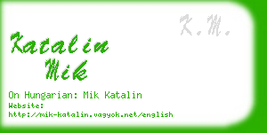 katalin mik business card